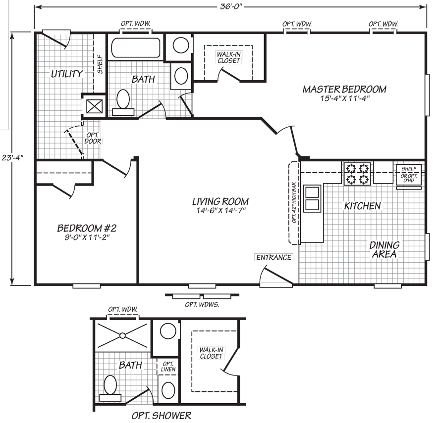 ev2 24 x 36 839 sqft mobile home | factory expo home centers