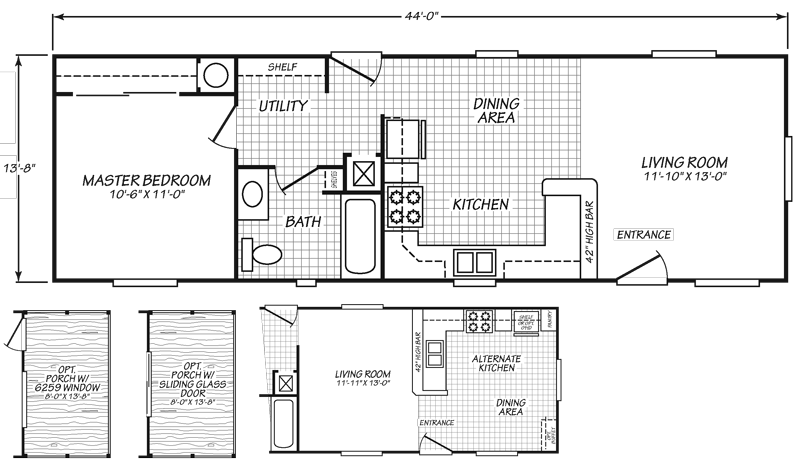 Honeydew 14 X 44 601 Sqft Mobile Home Factory Expo Home