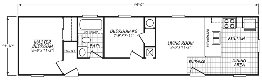 Thielsen 12 X 48 567 Sqft Mobile Home Factory Expo Home