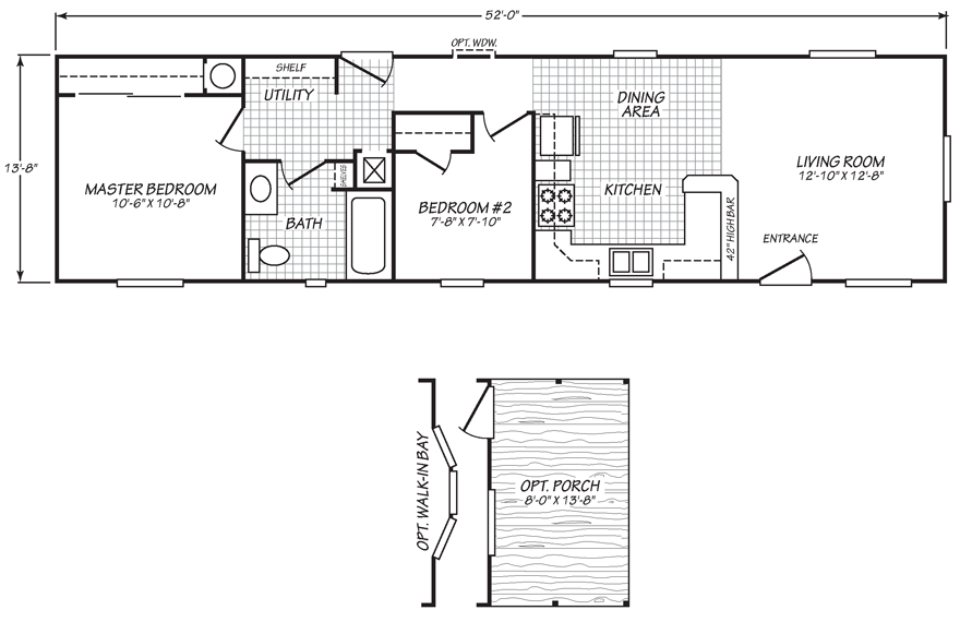 Trinidad 14 X 52 710 Sqft Mobile Home Factory Expo Home